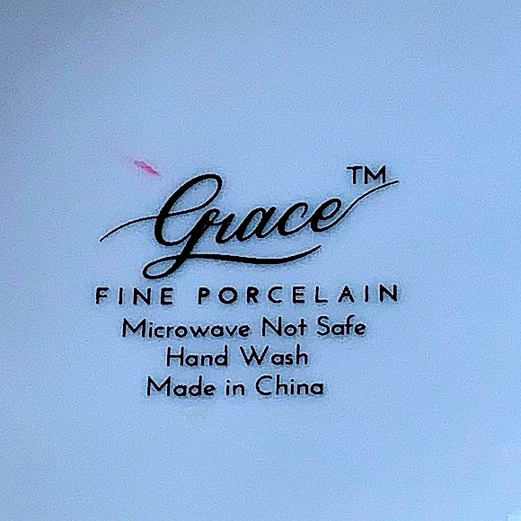 GRACE FINE PORCELAIN CANISTER GOLD ON CREAM 2 PC RARE - Picture 7 of 7